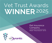 Pet Insurance Company Most Trusted by Vets logo 2025